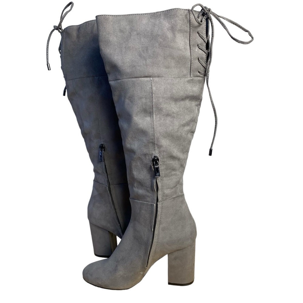 Reaction Kenneth Cole Corie Lace Size 5.5 Grey LACE Concrete Knee High